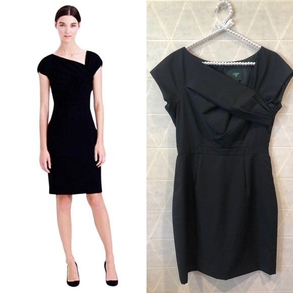 j crew asymmetrical sheath dress